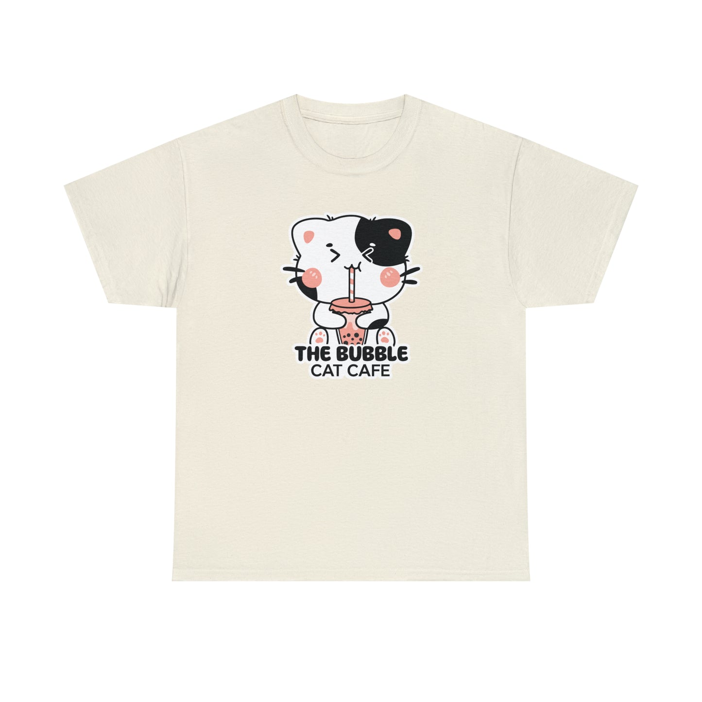The Bubble Cat Cafe Heavy Cotton Tee